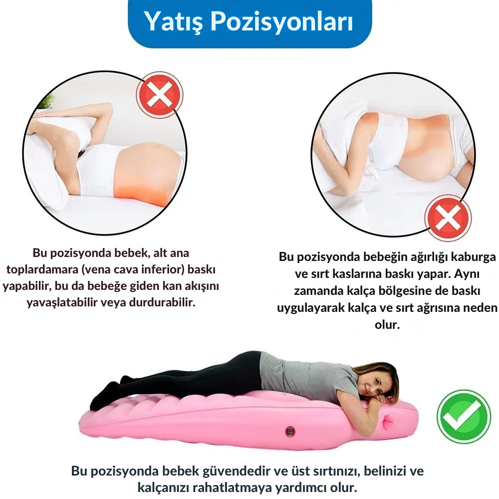 HamiZen™ Şişirilebilir Hamile Yatağı
